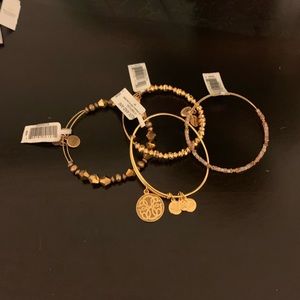 Alex and Ani Gold Assorted Bangle Bracelets